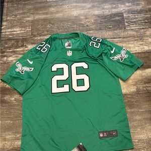 Saquon Barkley (sz below) kelly Green Philadelphia Eagles football Jersey